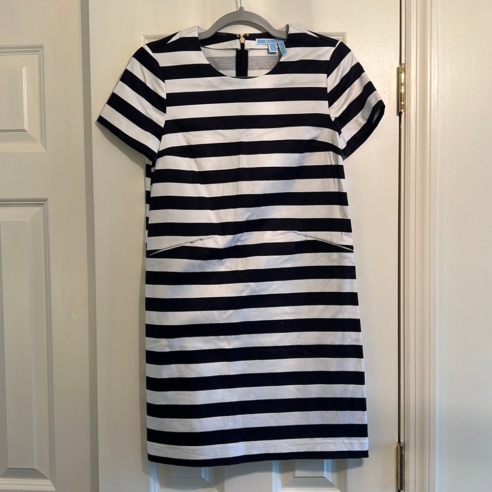 Draper James Navy and White Dress